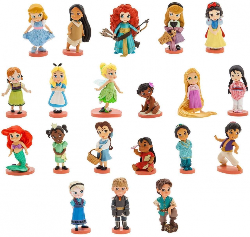 20 pieces Mega Figure Set Disney's Animators' Collection with ALL Disney Princess and more