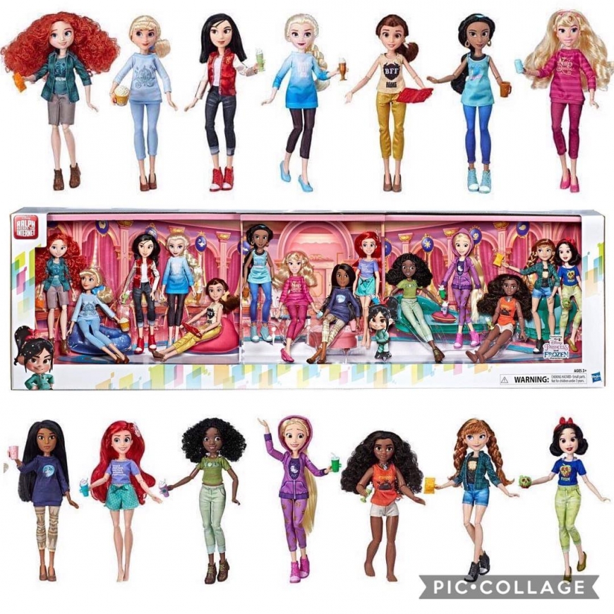 14-Pack Set doll featuring all the Disney Princesses  including Elsa and Anna Ralph Breaks the Internet
