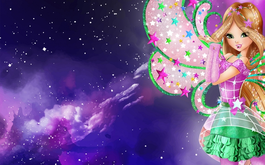 Winx Club 8 season wallpaper Flora Cosmix