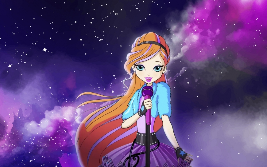 Winx Club 8 season wallpaper Bloom sing