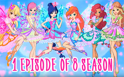 You can now watch Winx Club season 8 first episode, but in italian