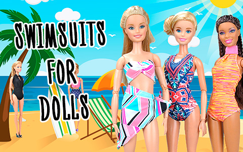 Bikini Swimsuits clothes for your 11.5 Inch Dolls - make your Barbie ready for the summer!