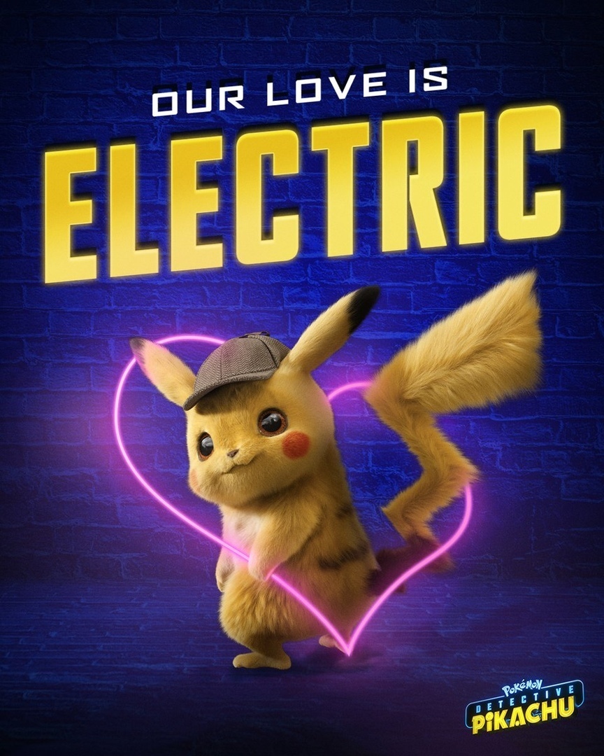 Pokemon Detective Pikachu valentine posters