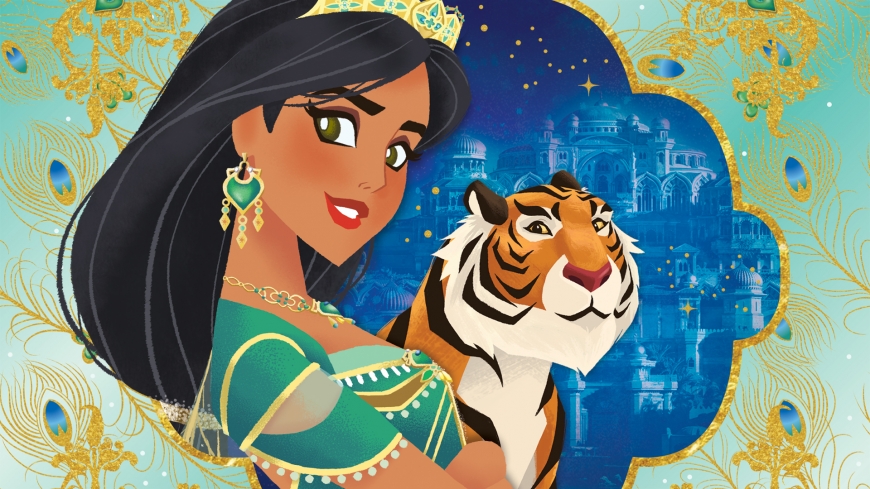 Aladdin 2019 movie HD wallpaper cute princess Jasmine and Rajah