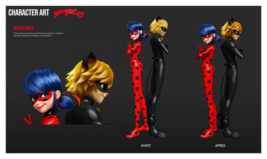 New concept art for Miraculous Ladybug series, Akumatized villains and improved promo art