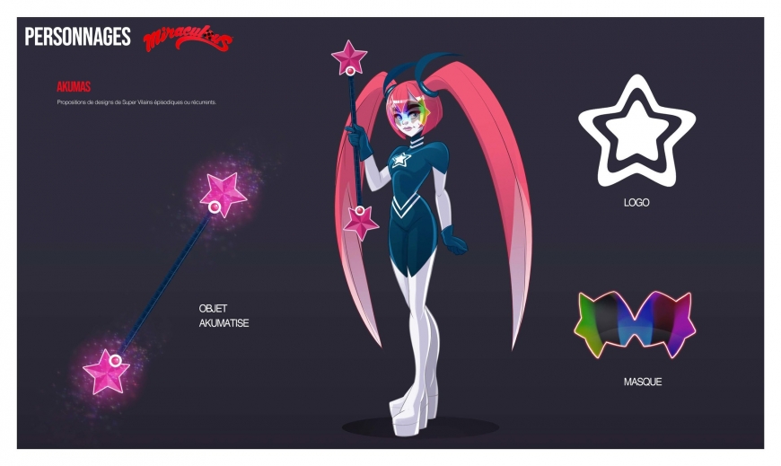 New concept art for Miraculous Ladybug series, Akumatized villains and improved promo art