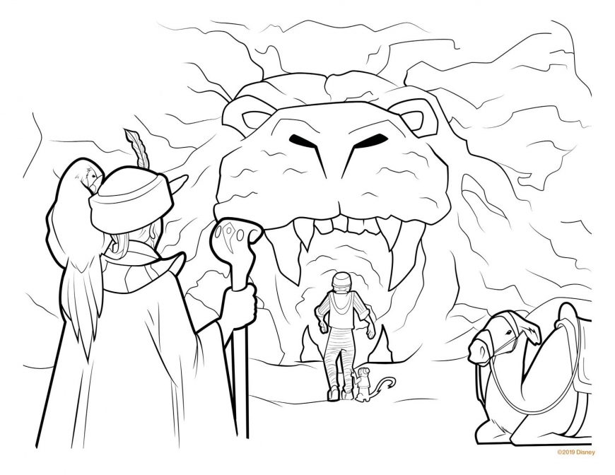 Aladdin movie 2019 big coloring pages