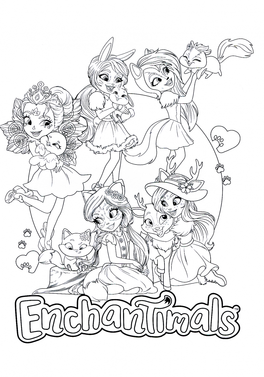 Enchantimals new free printable coloring pages