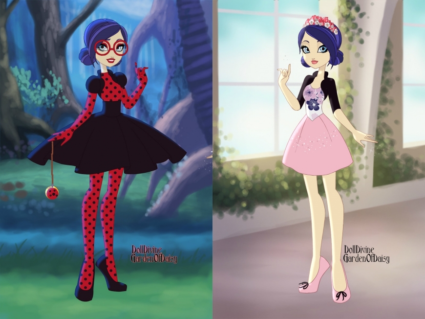 Miraculous Ladybug characters in Ever After High style