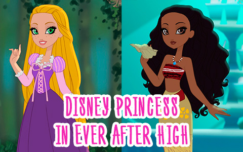Disney Princesses in Ever After High style