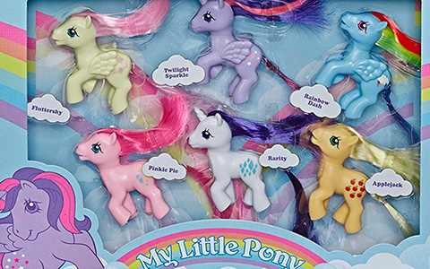 New My Little Pony Retro Rainbow Mane 6 figures exclusive