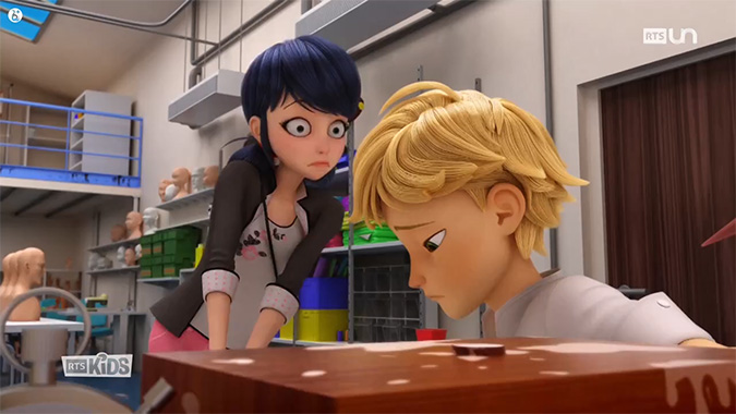 What happend in Miraculous Ladybug episode Puppeteer 2,  during that statue scene with Adrien and Marinette and what he said at the end