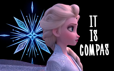 Snowflake of Frozen 2 movie is not snowflake, it's a most likely is vegvisir - runic compass