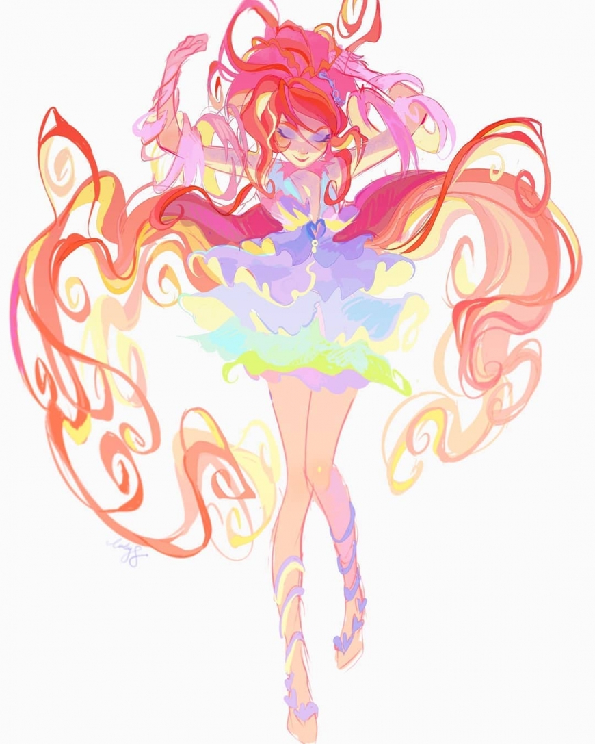 Winx Club Enchantix transformation beautiful art pictures