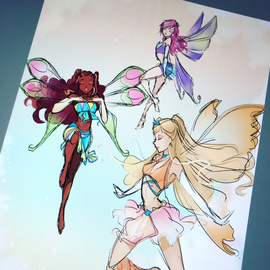 Winx Club Enchantix transformation beautiful art pictures