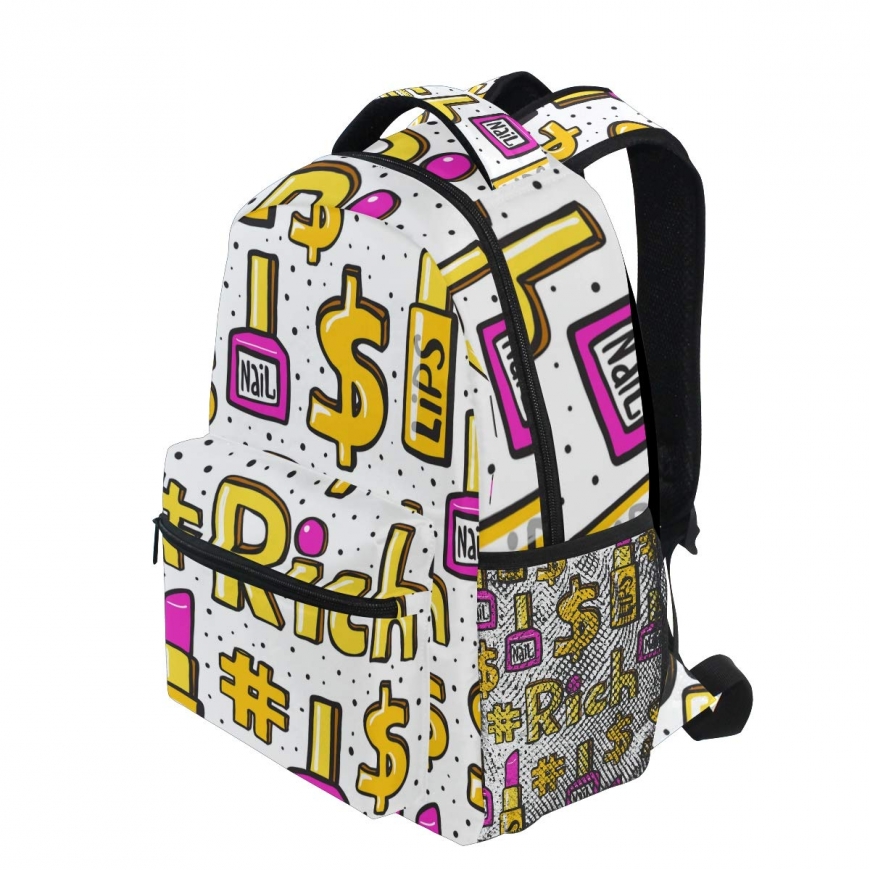 Backpack with dollar sign