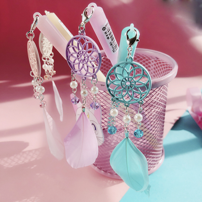 Pens with dream catcher jewelry