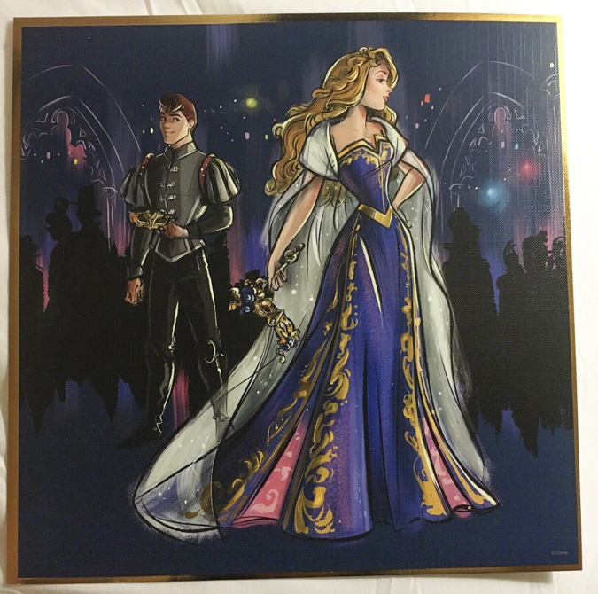 Disney Designer Collection Midnight Masquerade Series Aurora and Phillip lithograph