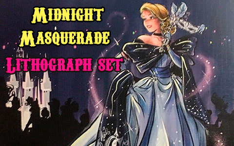 Disney Designer Collection Midnight Masquerade Series Lithograph set