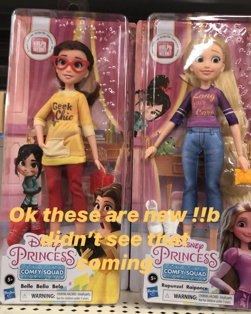New Rapunzel and Belle Disney Princess Comfy Squad dolls