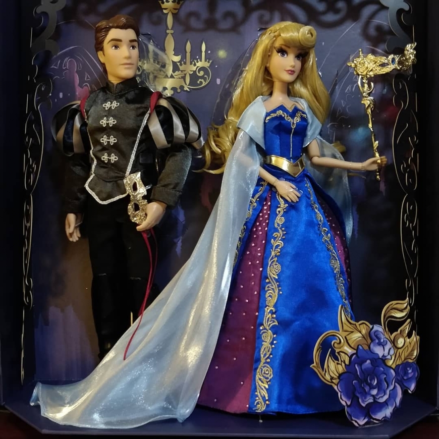 D23 Disney Designer Midnight Masquerade Series Aurora and Phillip doll