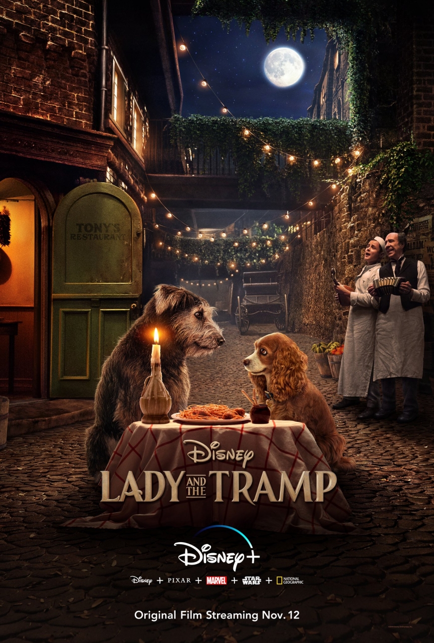 First poster for new Lady and The Tramp Disney + movie