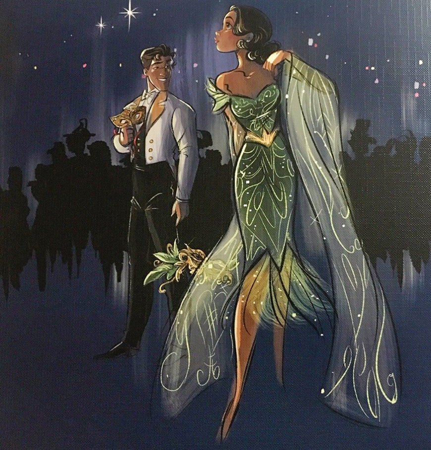 Tiana Disney Designer Midnight Masquerade series art image