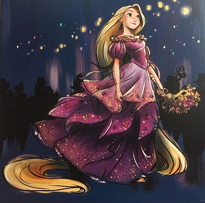 Rapunzel Disney Designer Midnight Masquerade series art image