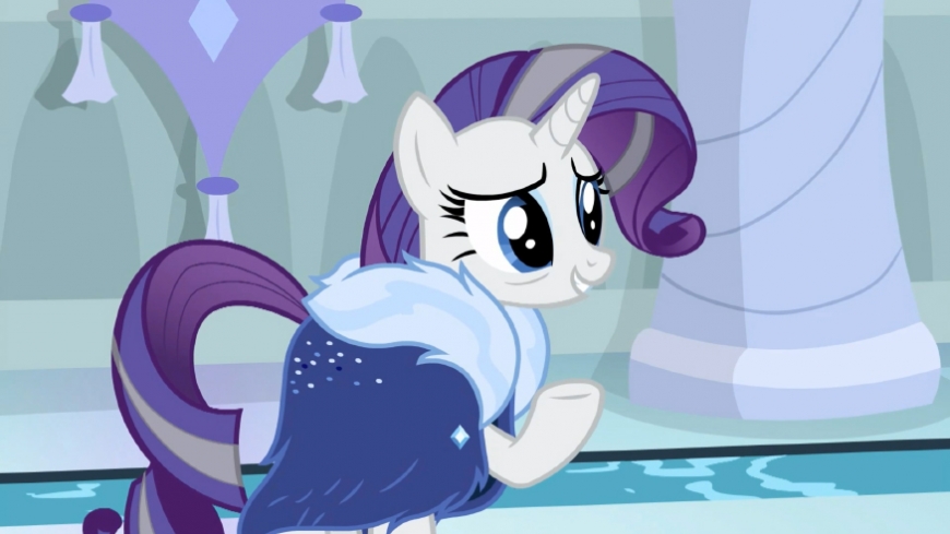 Grown-up older pony Rarity from season 9 final 26 episode