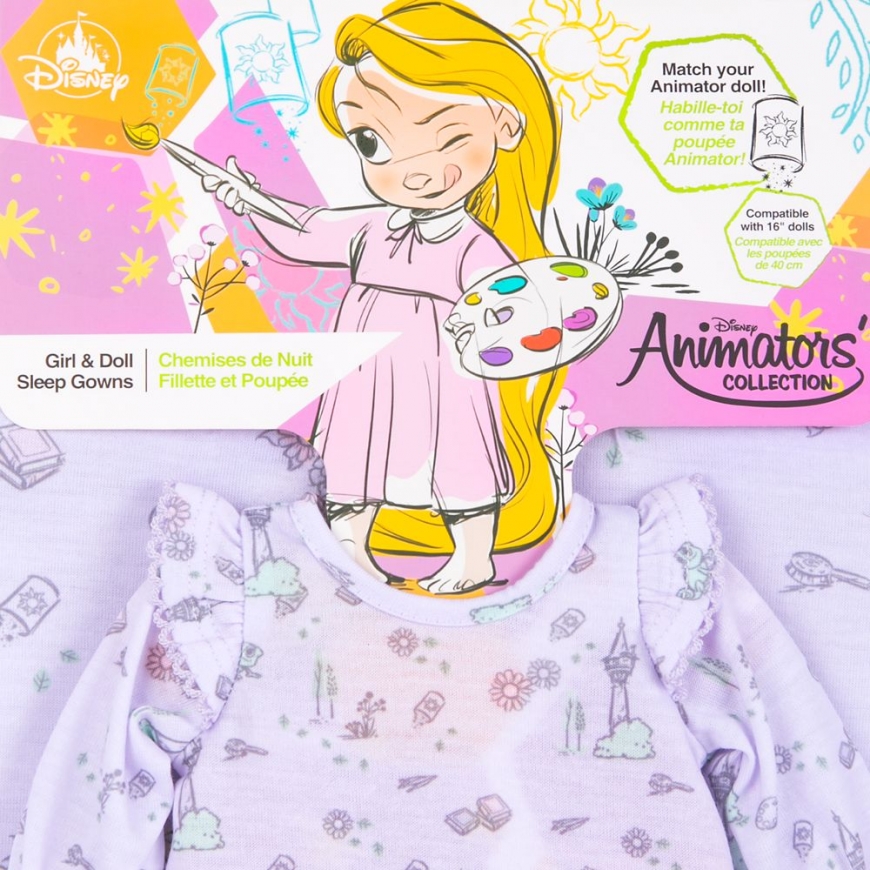 Disney Animators' Collection Rapunzel Sleep Gown Set for Kids and Doll