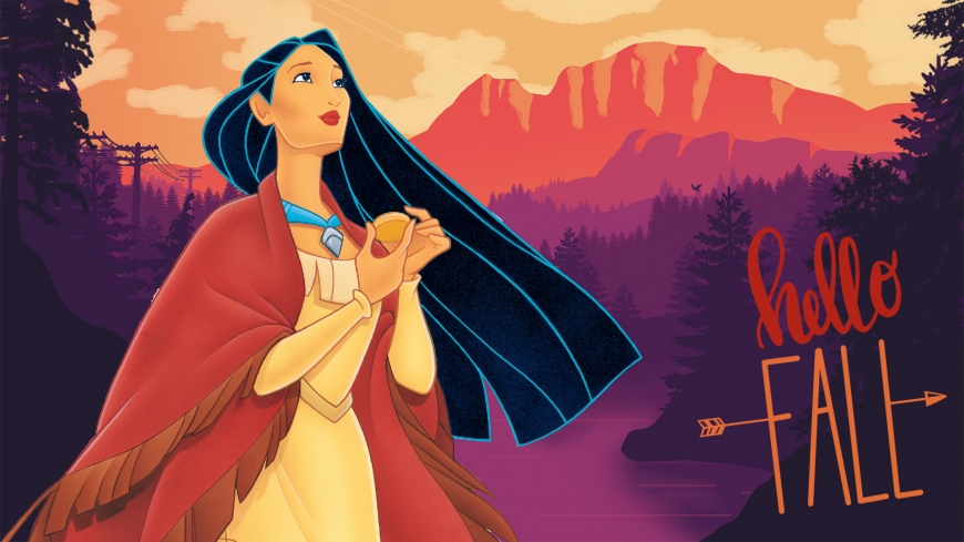 Hello Fall image with Pocahontas