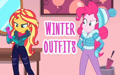 Equestria Girls Holiday Unwrapped images of girls in new winter outfits