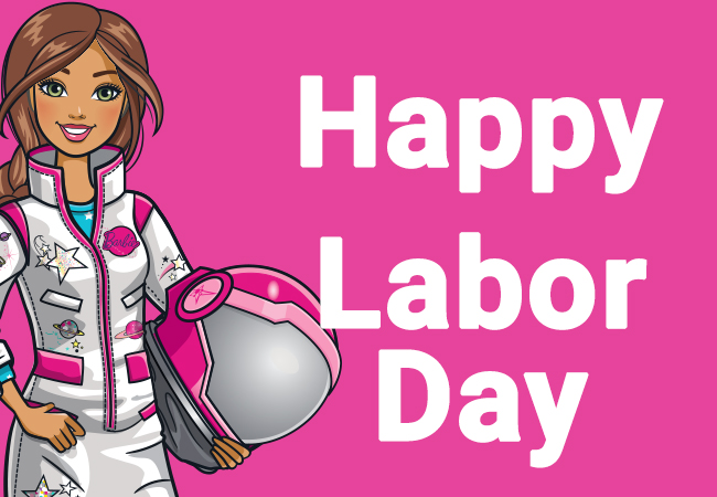 Happy Labor Day images with Barbie