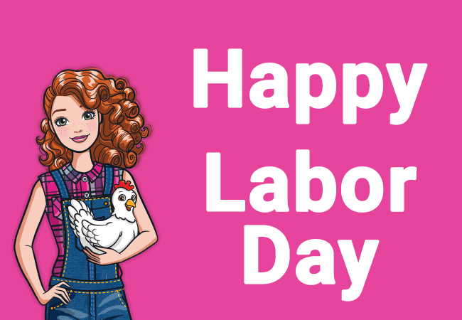 Happy Labor Day images with Barbie