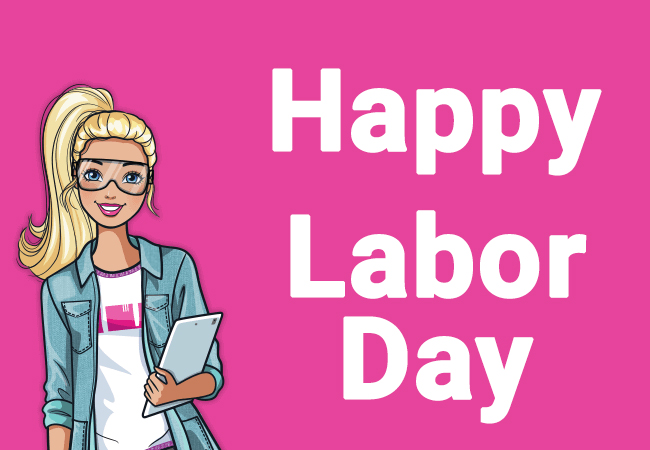 Happy Labor Day images with Barbie