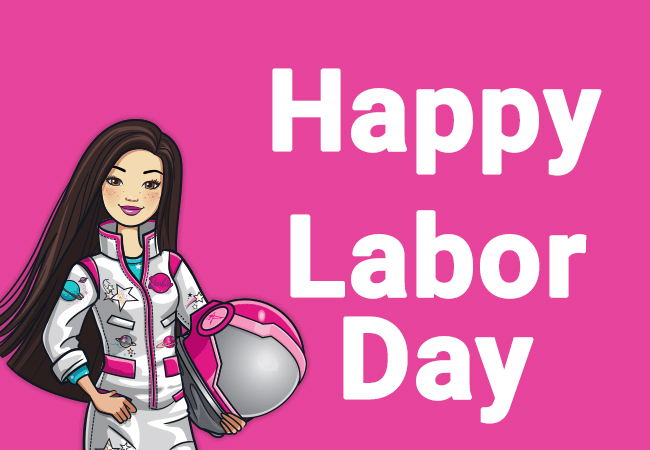 Happy Labor Day images with Barbie