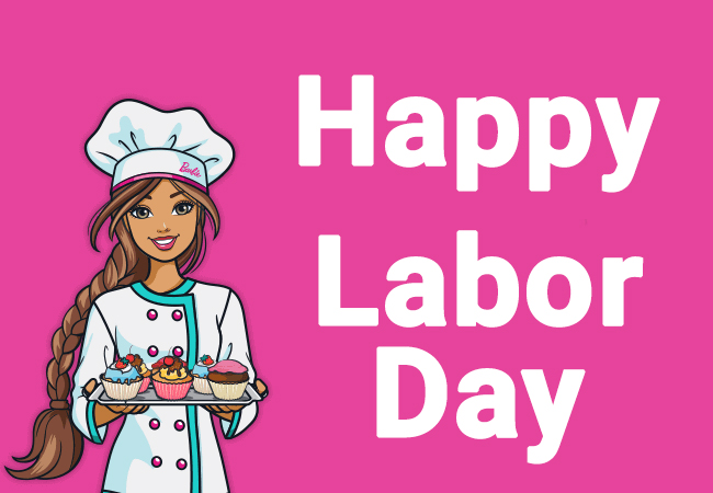 Happy Labor Day images with Barbie
