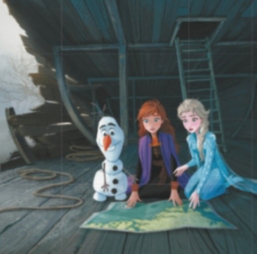 Elsa and Anna's parents' wrecked ship