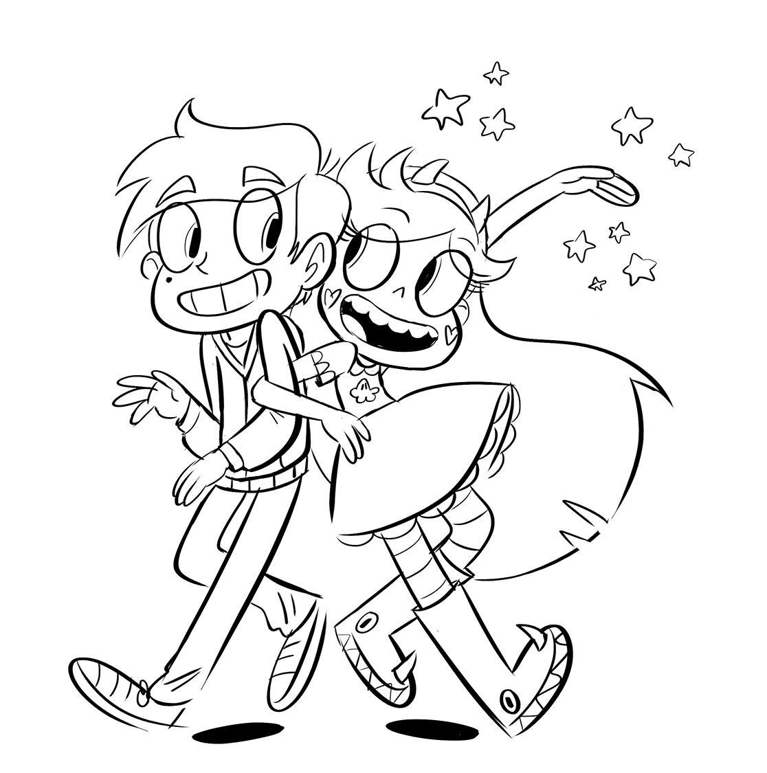 Star vs the forces of evil coloring pages