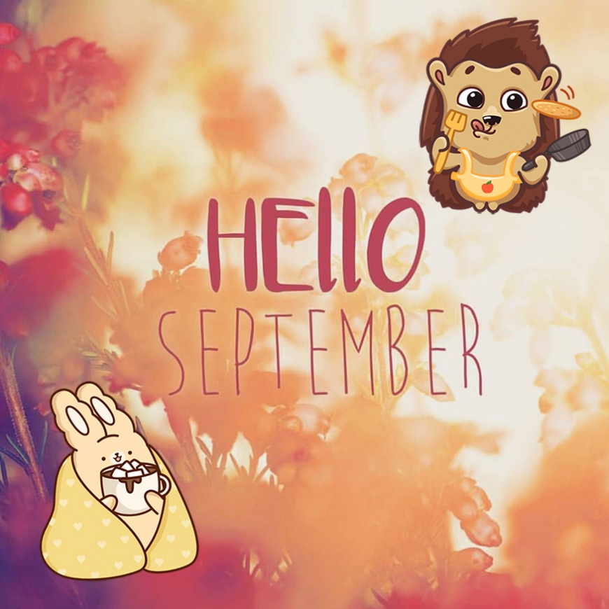 Hello september cute image
