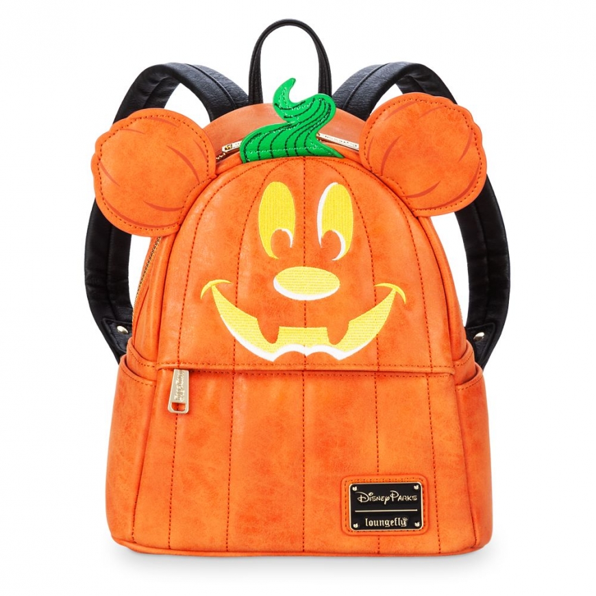 Disney Park Mickey Mouse Halloween Pumpkin Mini Backpack by Loungefly