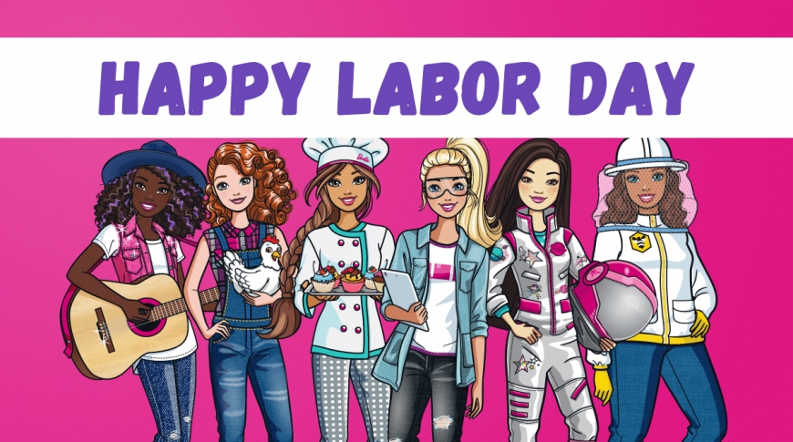 Happy Labor Day images with Barbie