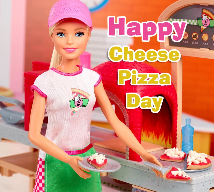 Happy Cheese Pizza Day with Barbie image