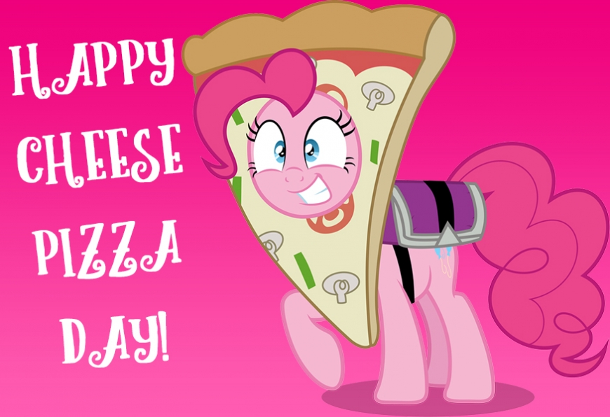 Happy Cheese Pizza Day with pony Pinkie Pie image