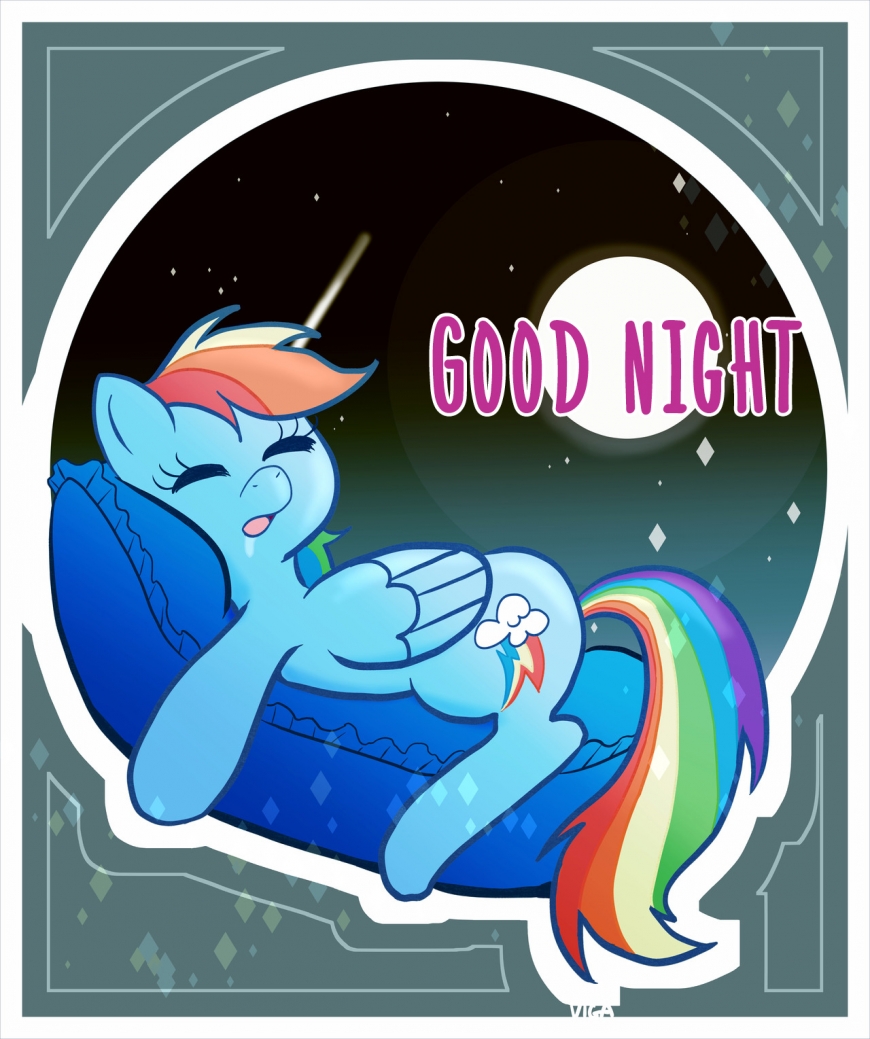 Good night images with My little pony