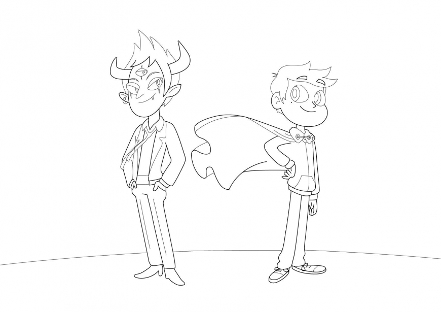 Star vs the forces of evil coloring pages