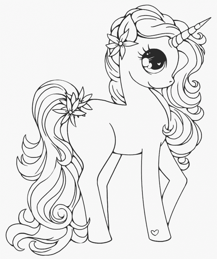 Cute unicorn coloring pages for kids