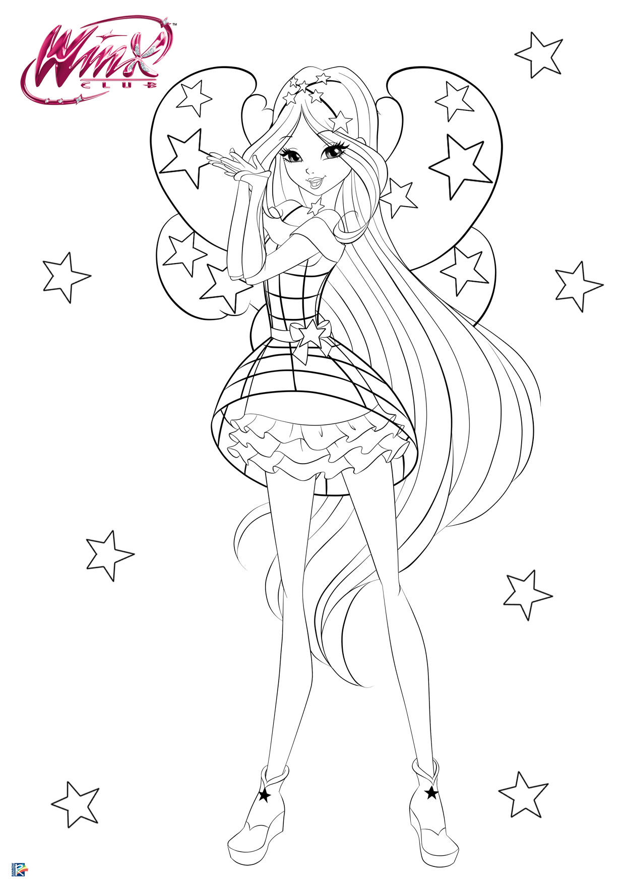 Winx Club season 8 coloring pages with Cosmix transformation