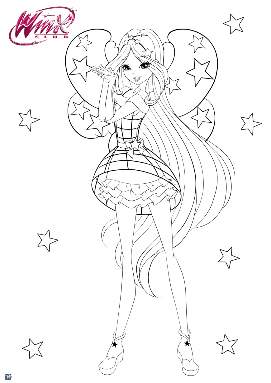 Winx Club season 8 Cosmix coloring page Flora