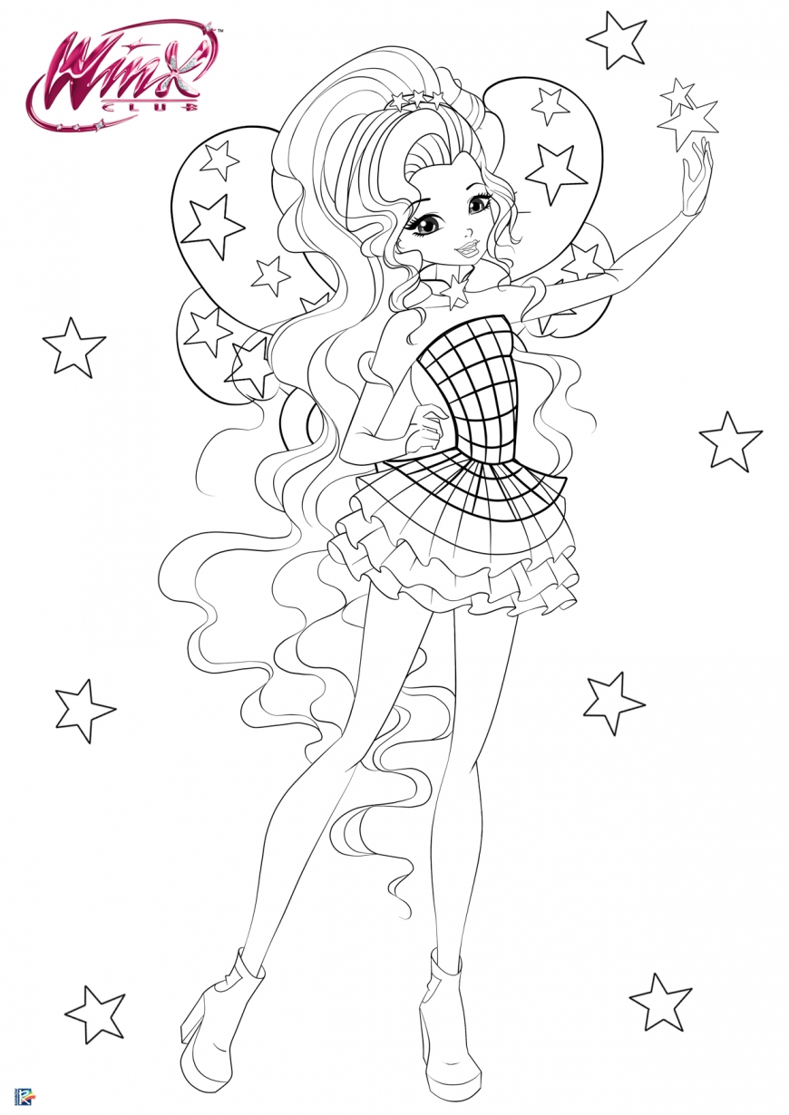 Winx Club season 8 Cosmix coloring page Aisha